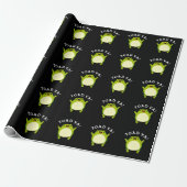Toad Ya Funny Frog Pun Dark BG Cadeaupapier (Uitgerold)