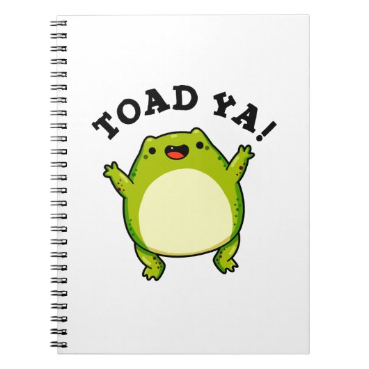 Toad Ya Funny Frog Pun Notitieboek (Voorkant)
