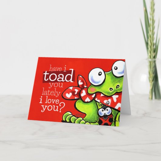 Toad You I Love You Funny Valentijn Feestdagen Kaart (Voorkant)