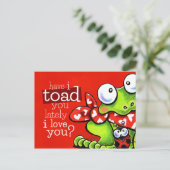 Toad You I Love You Funny Valentijn Feestdagenkaart (Staand voorkant)