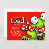Toad You I Love You Funny Valentijn Feestdagenkaart (Voorkant / Achterkant)