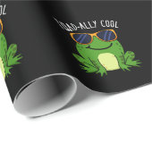 Toadally Cool Funny Toad Pun Dark BG Cadeaupapier (Rol Hoek)
