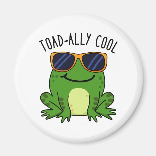Toadally Cool Funny Toad Pun Magneet (Voorkant)