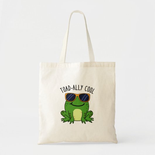 Toadally Cool Funny Toad Pun Tote Bag (Voorkant)