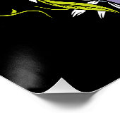 Toadally Cool Kleurrijke bloemen- en kikkertypogra Perfect Poster (Hoek)