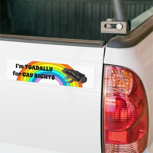 Toadally for gay rights bumpersticker (Op Truck)