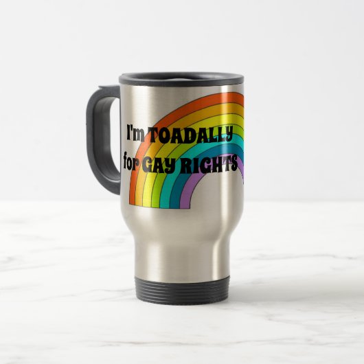 Toadally for gay rights reisbeker (Voorkant links)