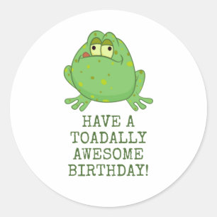 Toadally Geweldige Birthday Ronde Sticker