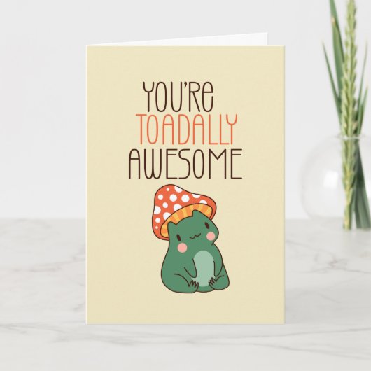 Toadally Geweldige Frog Pun Funny Valentijnsdag Feestdagen Kaart (Voorkant)