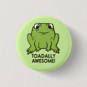 Toadally Geweldige Funny Toad Pun Ronde Button 3,2 Cm