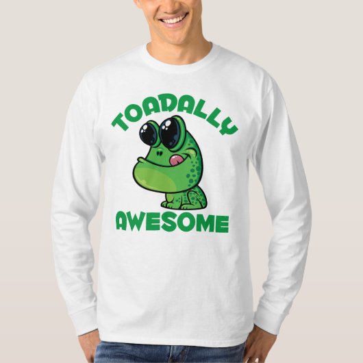Toadally Geweldige Happy Cartoon Toad T-shirt (Voorkant)