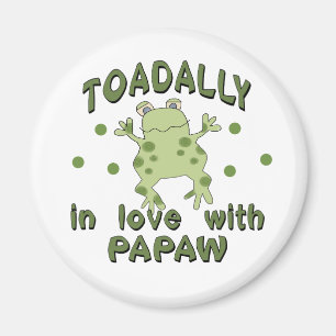 TOADALLY Love Papaw Frog Magneet
