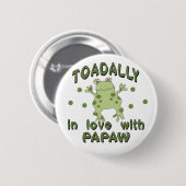 TOADALLY Love Papaw Frog Ronde Button 5,7 Cm (Voorkant /achterkant)