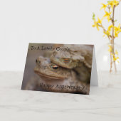 Toads "The Ugly Couple" Happy Jubileum Kaart (Gele Bloem)