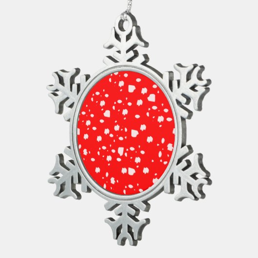 Toadstool art tin sneeuwvlok ornament (Rechts)