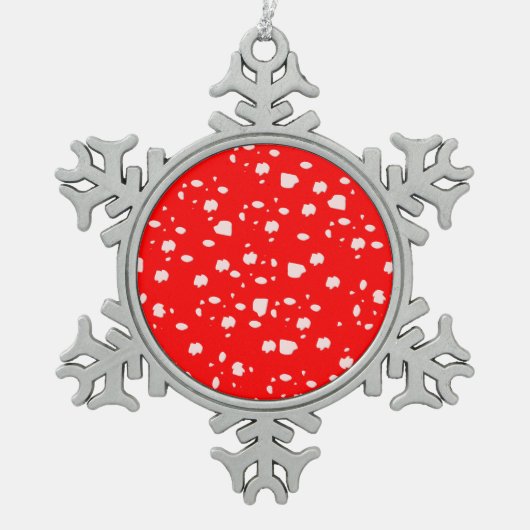 Toadstool art tin sneeuwvlok ornament (Voorkant)