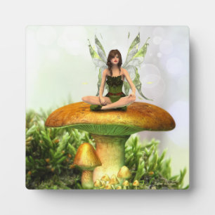 Toadstool Fairy Plaque Fotoplaat