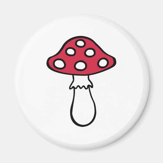 Toadstool fly agaric magneet (Voorkant)