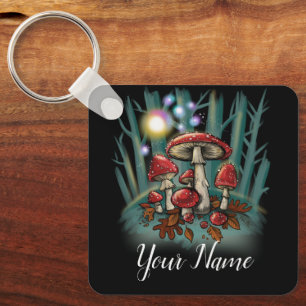 Toadstool paddestoelen~ visitekaartjes sleutelhanger