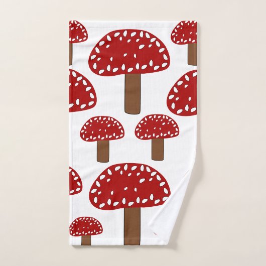 Toadstool Red Forest Motif de champignon (Serviette à main)