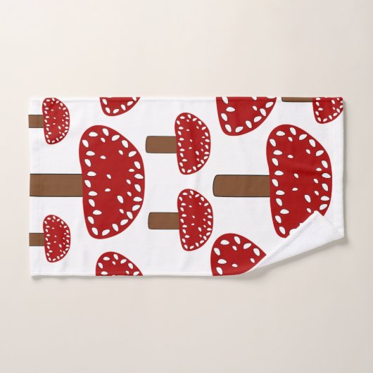 Toadstool Red Forest Motif de champignon (Serviette à main)