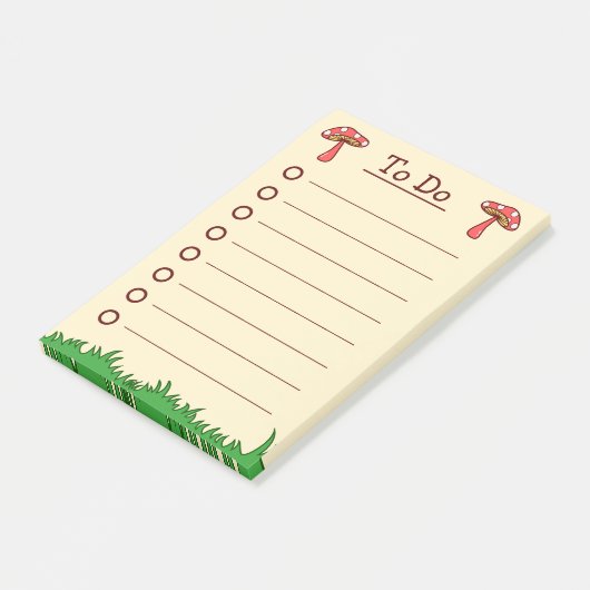 Toadstool voor paddenstoel om te doen post-it® notes (Schuin)