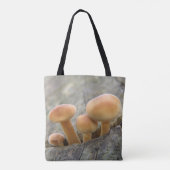 Toadstools op een Tree Trunk Canvas tas (Achterkant)