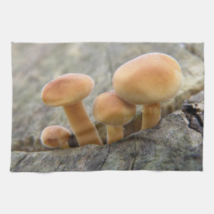 Toadstools op een Tree Trunk Kitchen Towel Theedoek