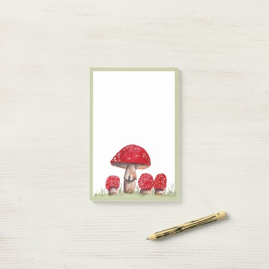 Toadstools Post-it® Notes (Op bureau)