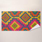 TOALHA CORES GEOMÉTRICO (Serviette de bain)