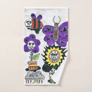 toalha de mão, desenho a lápis. handdoek