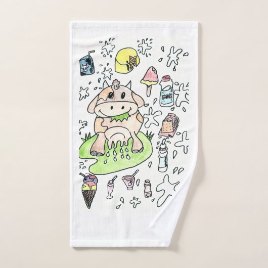 Toalha de mão, desenho  infantil. (Serviette à main)