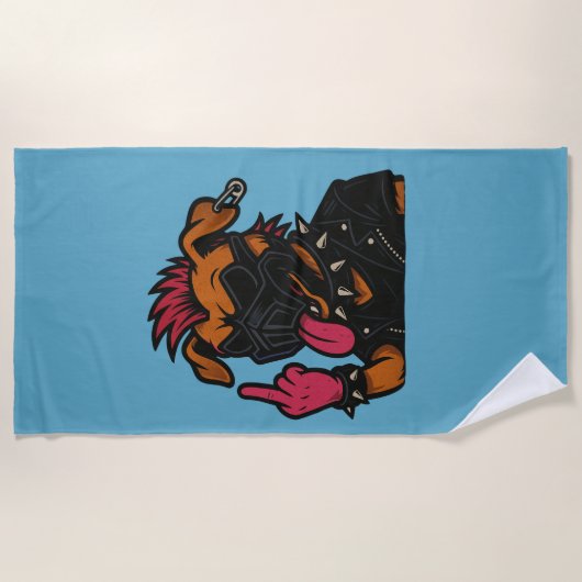 Toalha de praia cachorro maluco strandlaken (Voorkant)