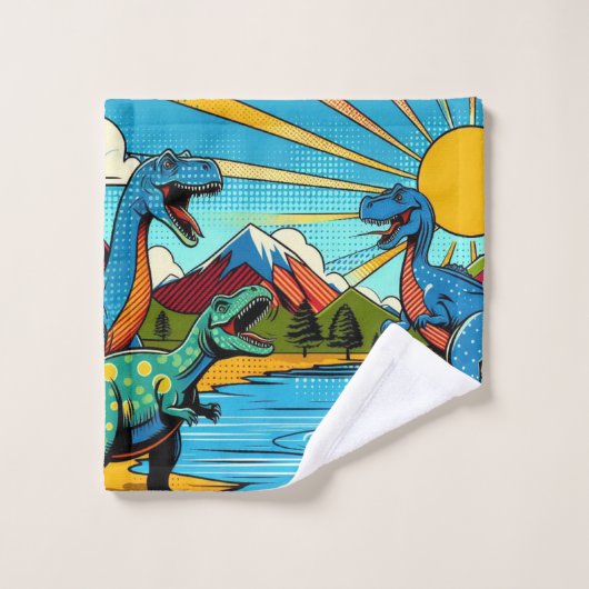 Toalla de cara diseño dinosaurios (Gant de toilette)