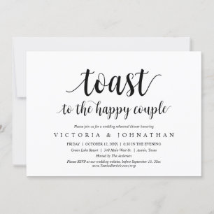 Toast aan het vrolijke bruiloft-feest kaart