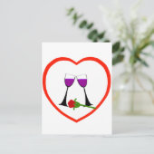 Toast aan liefde briefkaart (Staand voorkant)