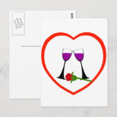 Toast aan liefde briefkaart (Voorkant / Achterkant)