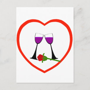 Toast aan liefde briefkaart