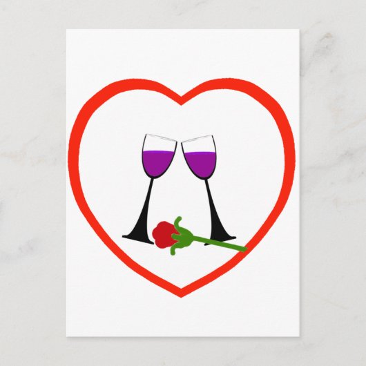 Toast aan liefde briefkaart (Voorkant)