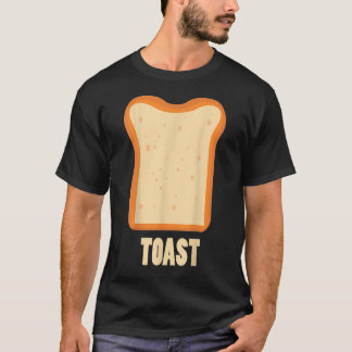 Toast Bread Breakfast Costume Cute Easy Food Hallo T-shirt
