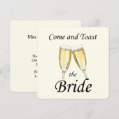 Toast de Bride Bachelorette Party ivory Kaart (Voorkant / Achterkant)