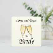 Toast de Bride Bachelorette Party ivory Kaart (Staand voorkant)