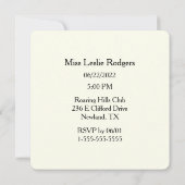 Toast de Bride Bachelorette Party ivory Kaart (Achterkant)