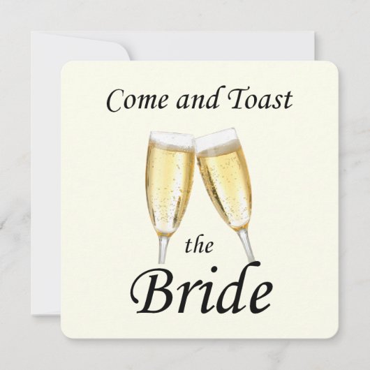 Toast de Bride Bachelorette Party ivory Kaart (Voorkant)
