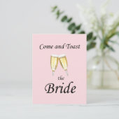 Toast de Bride Bachelorette Party Kaart (Staand voorkant)