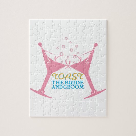 Toast de bride en de groom legpuzzel (Verticaal)