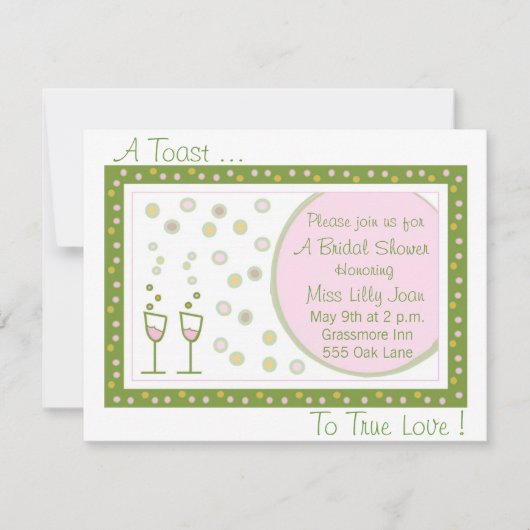 Toast, een toast... naar echte liefde. kaart (Voorkant)