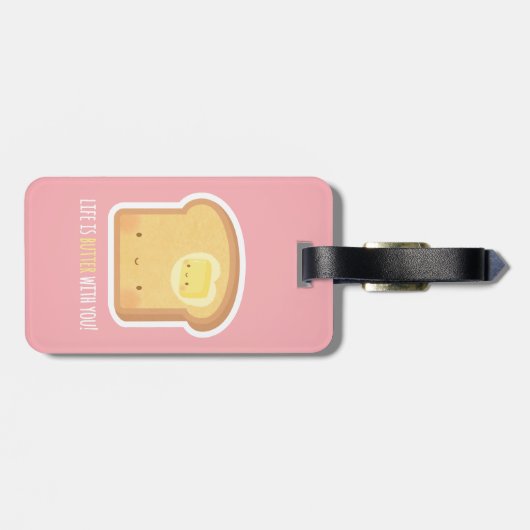 Toast en boter beter bij elkaar bagagelabel (Achterkant horizontaal)