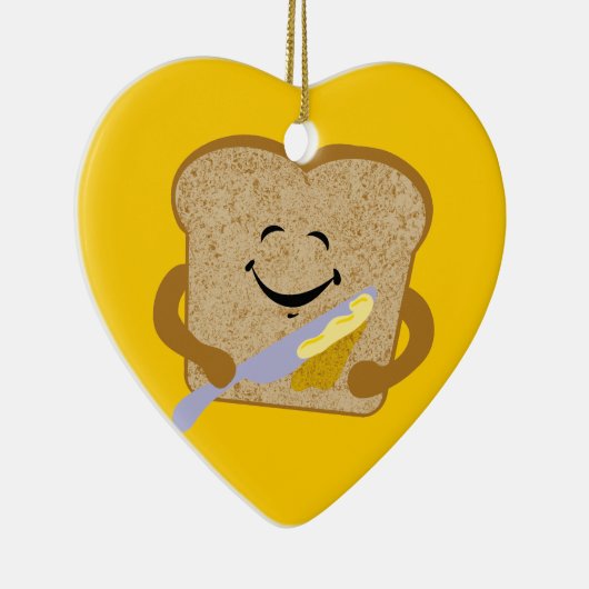 Toast en boter keramisch ornament (Rechts)