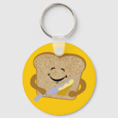 Toast en boter sleutelhanger (Voorkant)